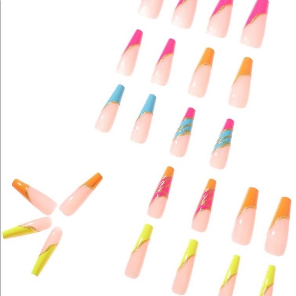 Nails Long Neon colors fun - Picture 4 of 5